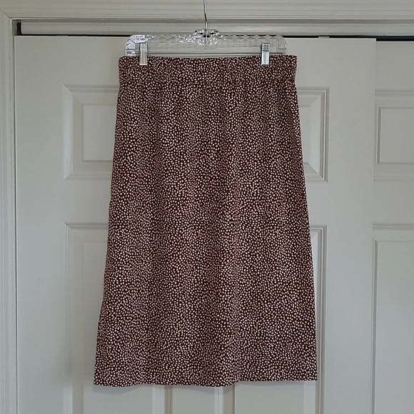 J. Crew Factory Brown and Taupe Midi Skirt - Size M - Picture 2 of 6